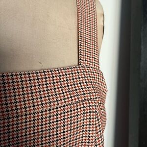 Sugarlips Red and Black Houndstooth Top